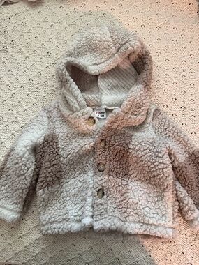 PatPat Cozy Sherpa Baby Hooded Jacket - Cream
